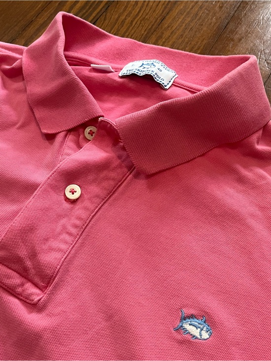 Southern Tide Other - Southern Tide The Skipjack Polo Mens Large Coral Pink Cotton Stretch